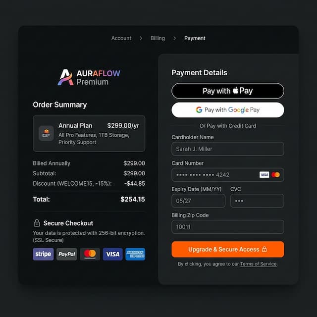 Checkout otimizado